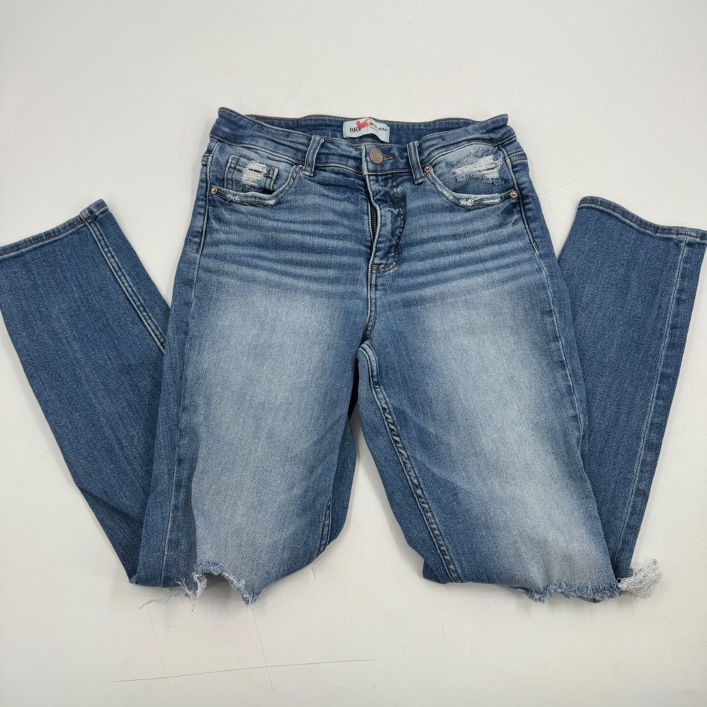 BKE‎ Denim Mom Jeans High Rise Distressed Knee Cutout Womens Size 27